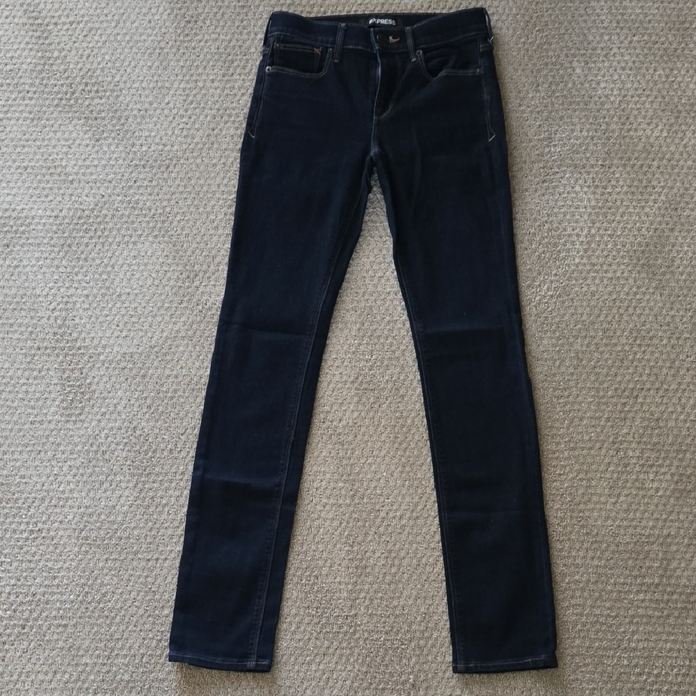 Express Women's Dark Blue Skinny Jeans
